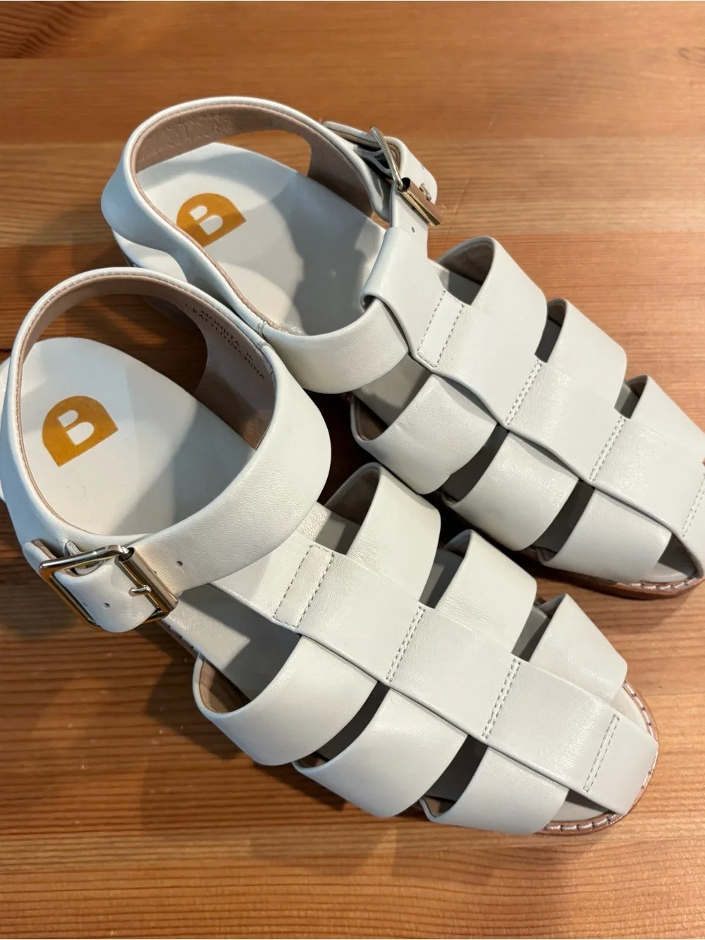 Bared Footwear Monjita Fisherman Sandal White Leather Size 36 NWOT Women's Shoes